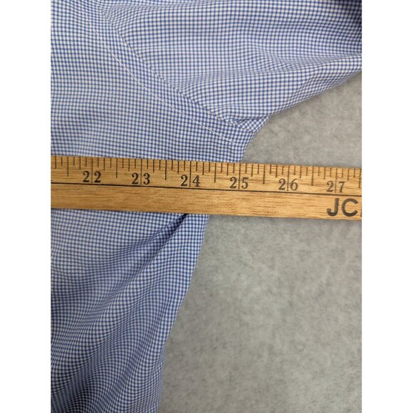 Lauren Ralph Lauren Shirt Mens Large Blue Non Iron Check Button Down Classic - Picture 4 of 8